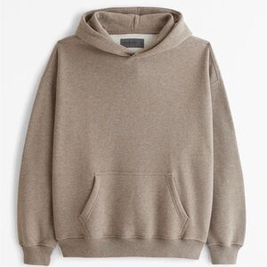 Abercrombie Essential Popover Hoodie Heather Brown
